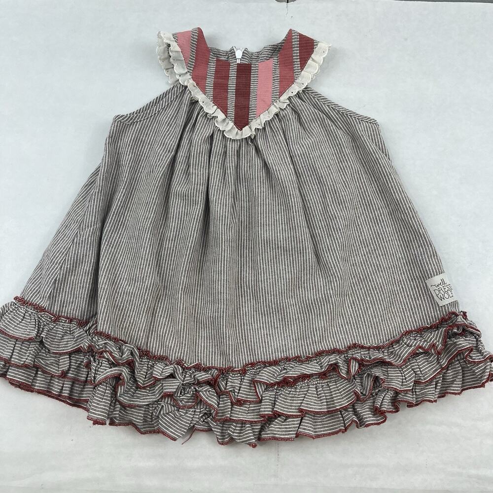 Well Dressed Wolf Girls Size 3 Creamsicle Rosie Dress EUC